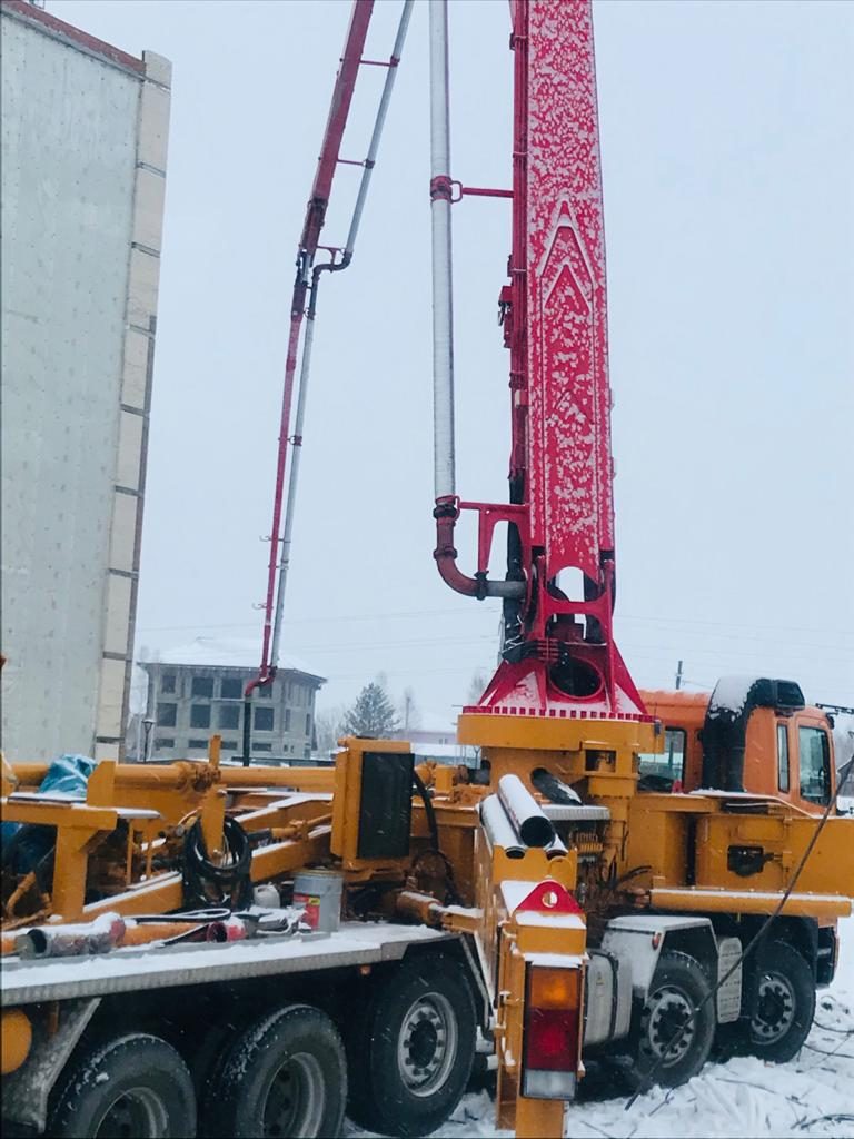 Автобетононасос на объекте — аренда, Одинцово